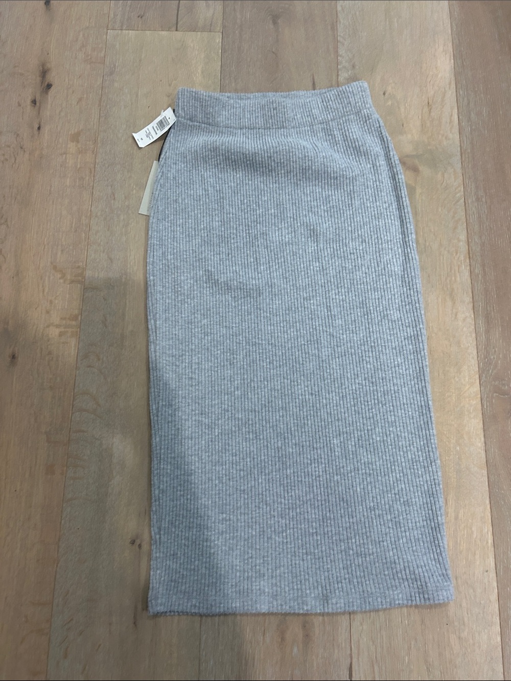 Babaton Ribbed Pencil Skirt - Gray